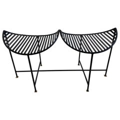 Banc sculptural en fer Eyelash Design