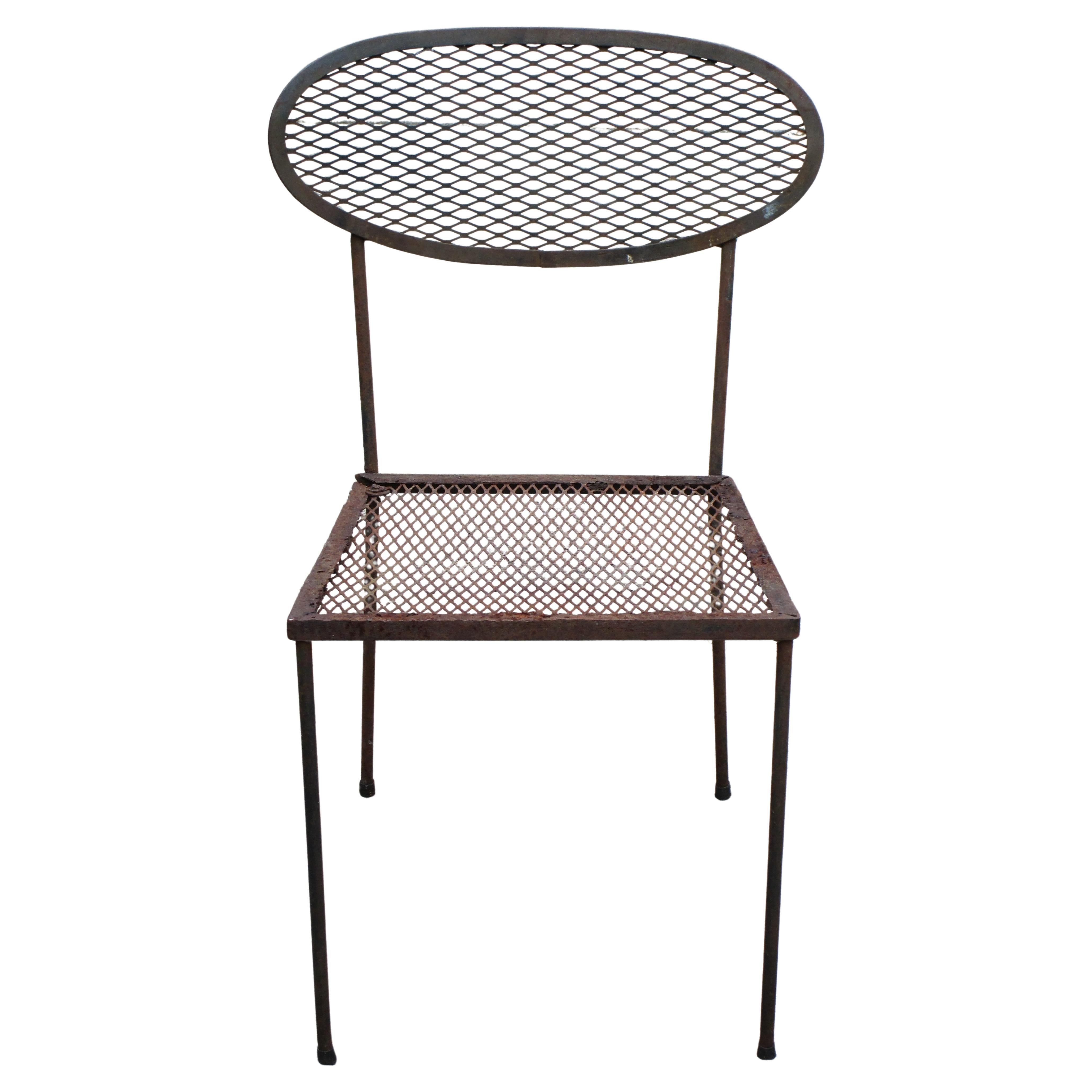 Sculptural Iron Mesh Chair, 1950's in vendita 2