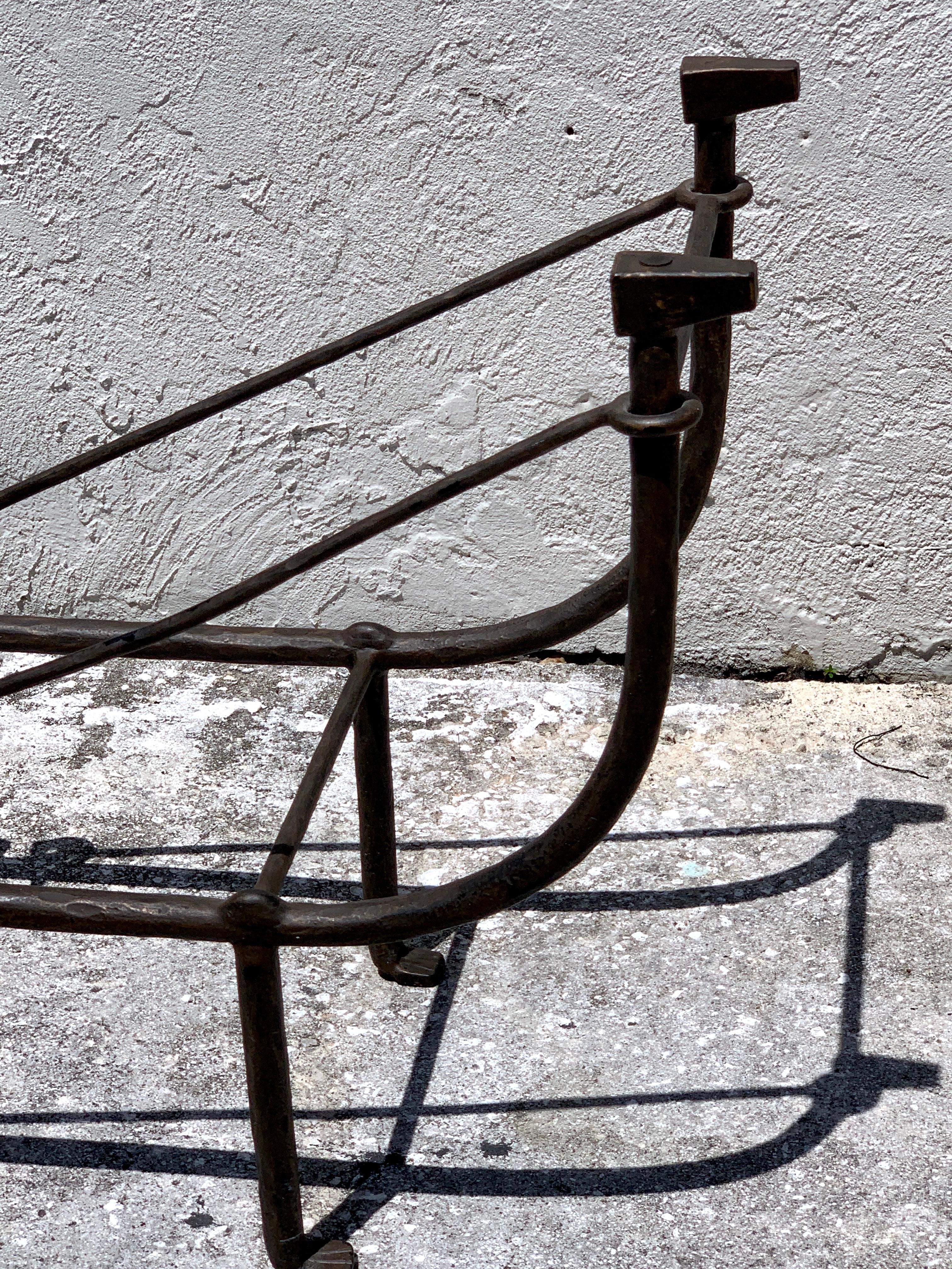 Sculptural Iron Table Base in the Style of Giacometti 4
