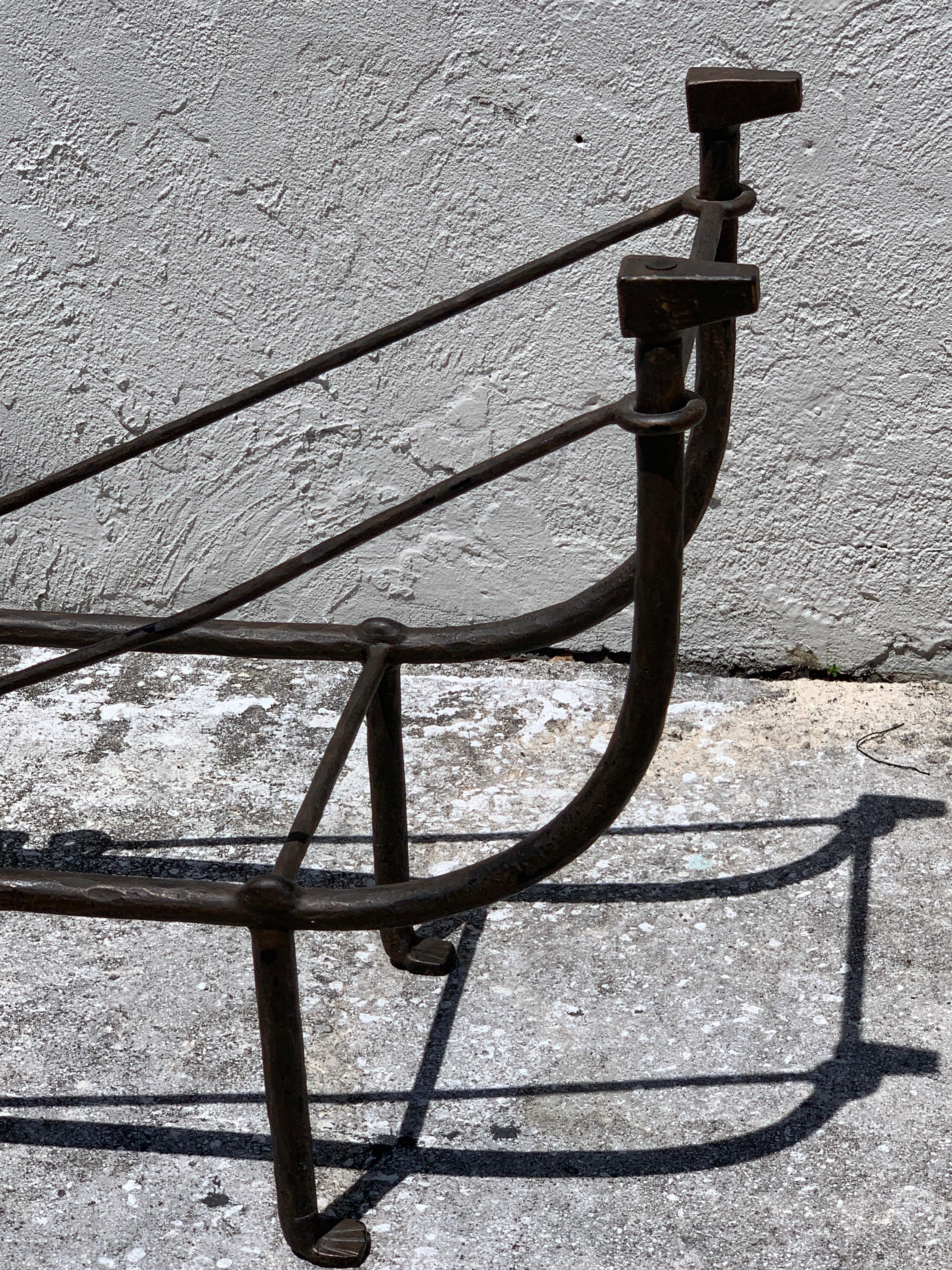Sculptural Iron Table Base in the Style of Giacometti 5