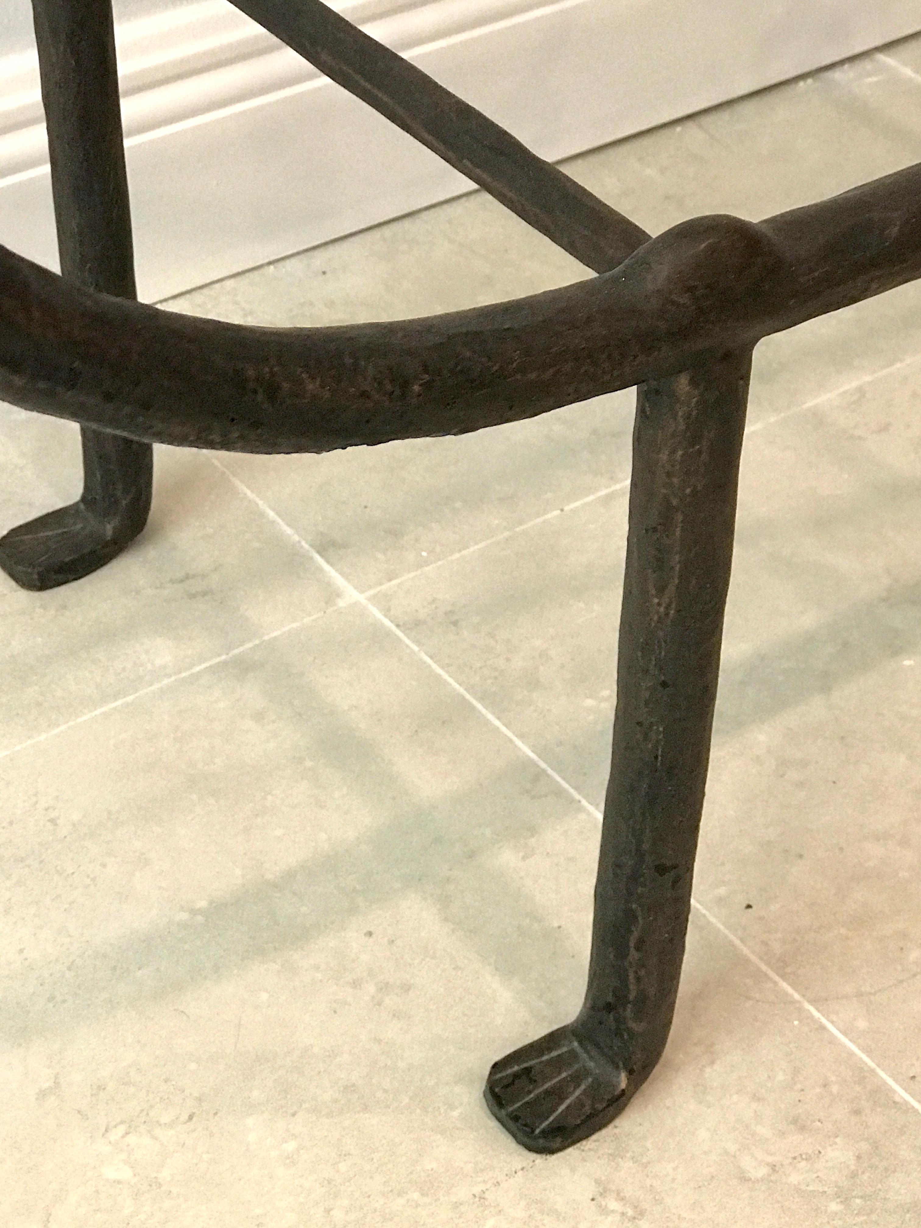 European Sculptural Iron Table Base in the Style of Giacometti