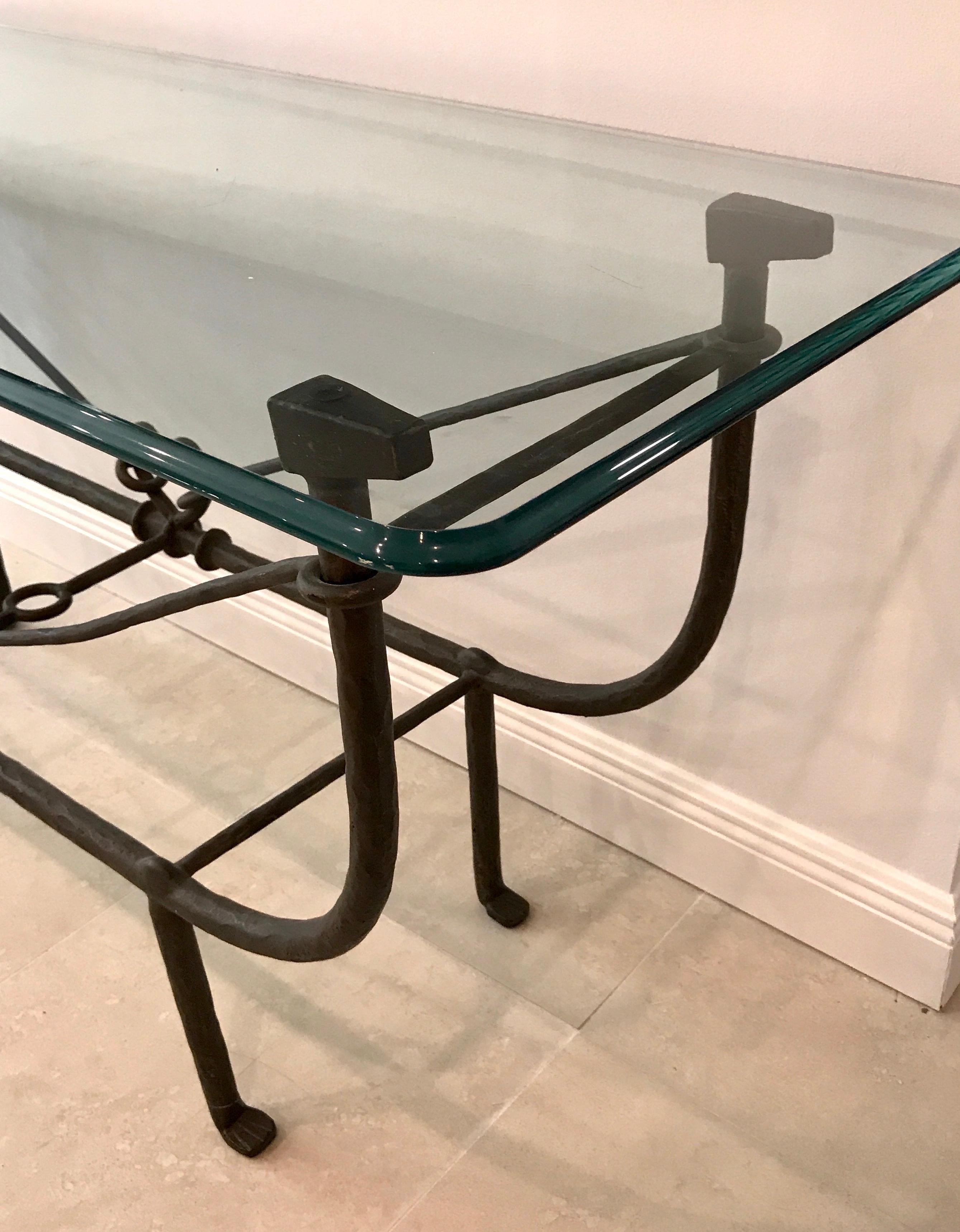 20th Century Sculptural Iron Table Base in the Style of Giacometti