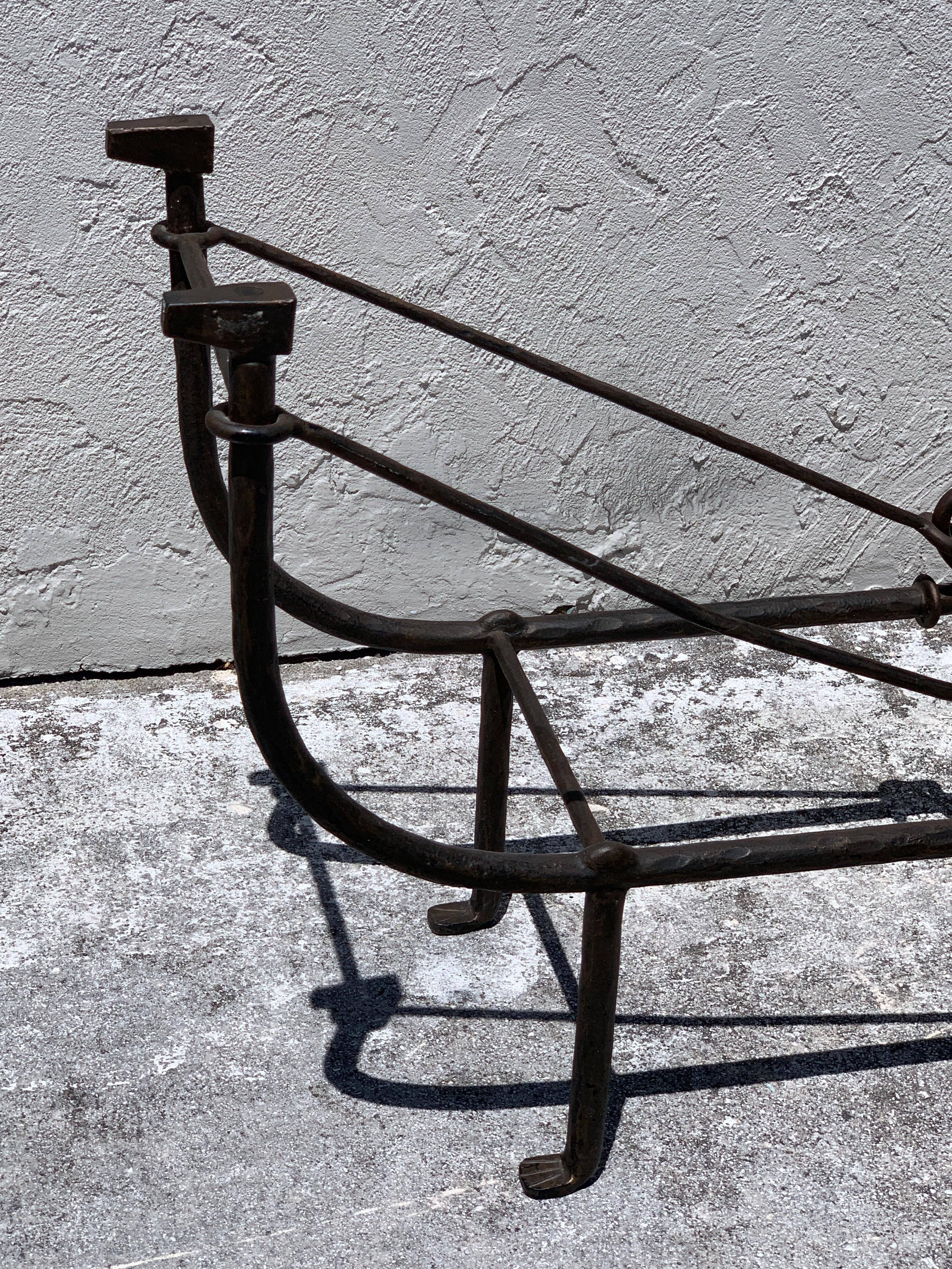 Sculptural Iron Table Base in the Style of Giacometti 2