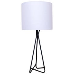 Sculptural Iron Table Lamp, 1950s