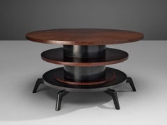 Sculptural Italian Center Table in Mahogany