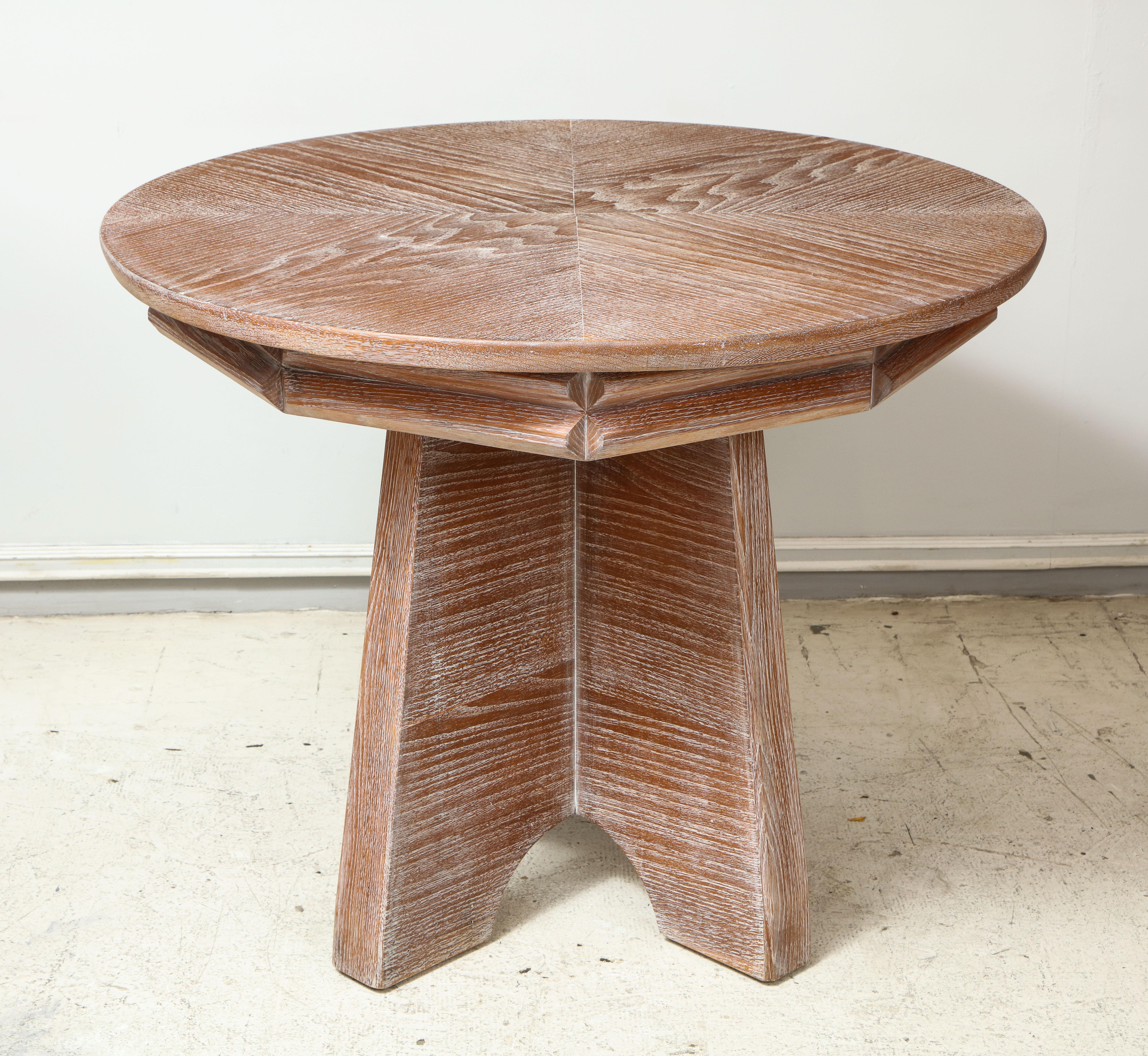 Modern Sculptural  Italian Cerused Oak Center Table