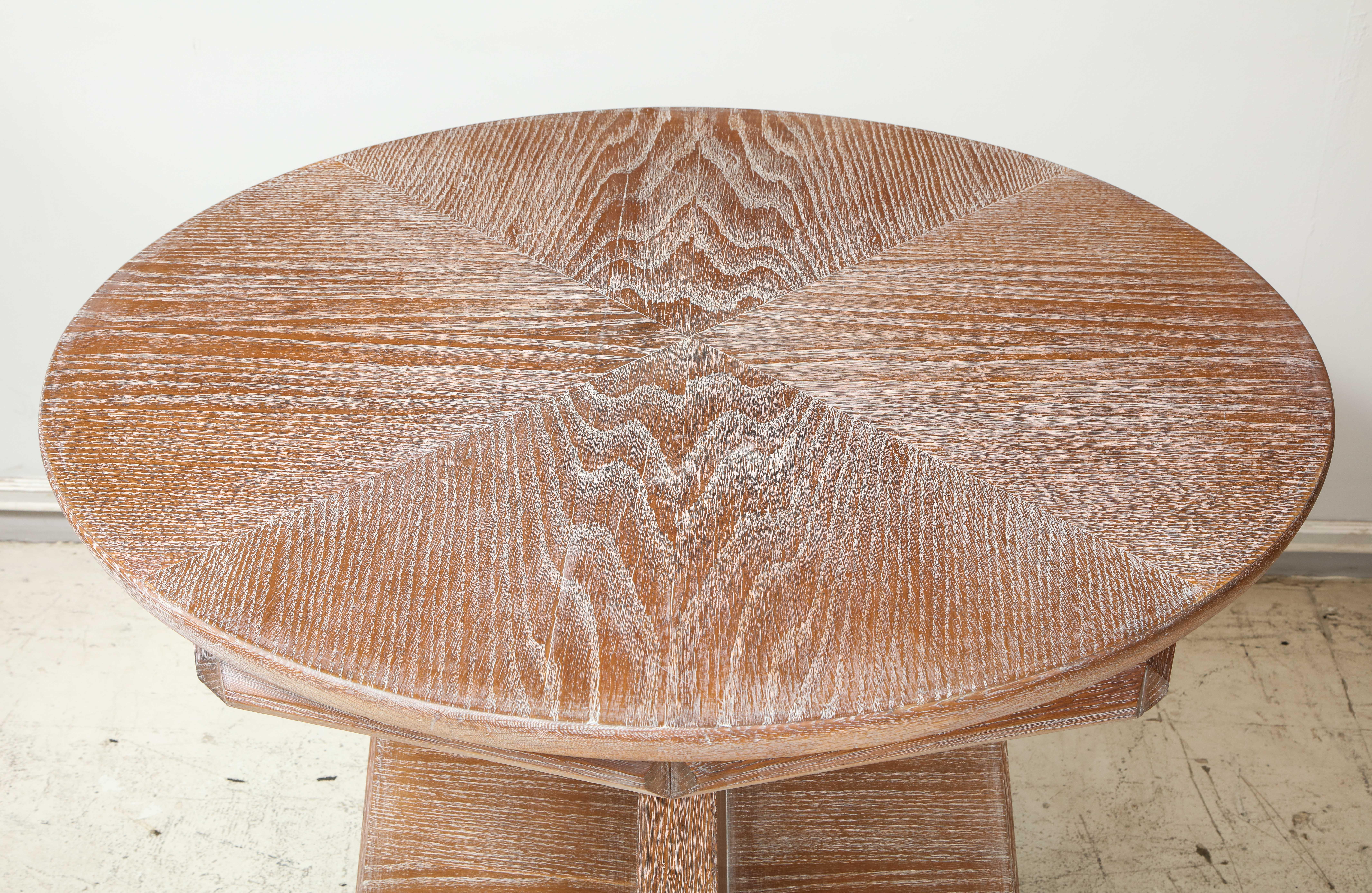 20th Century Sculptural  Italian Cerused Oak Center Table