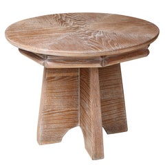 Sculptural  Italian Cerused Oak Center Table