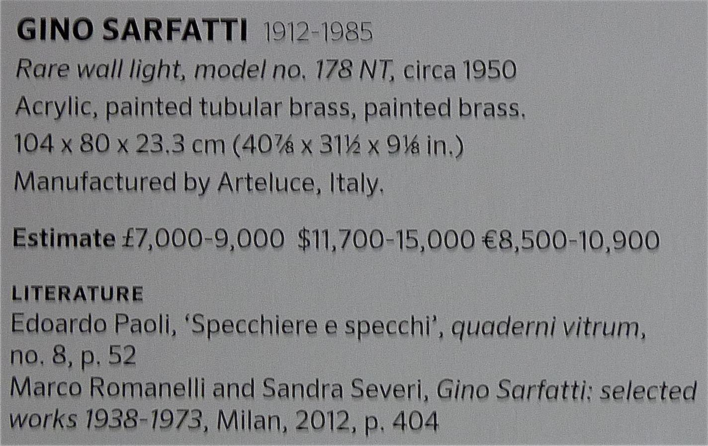 Sculpturale lampe italienne encastrée Sarfatti Arteluce Attribution 1950s en vente 11