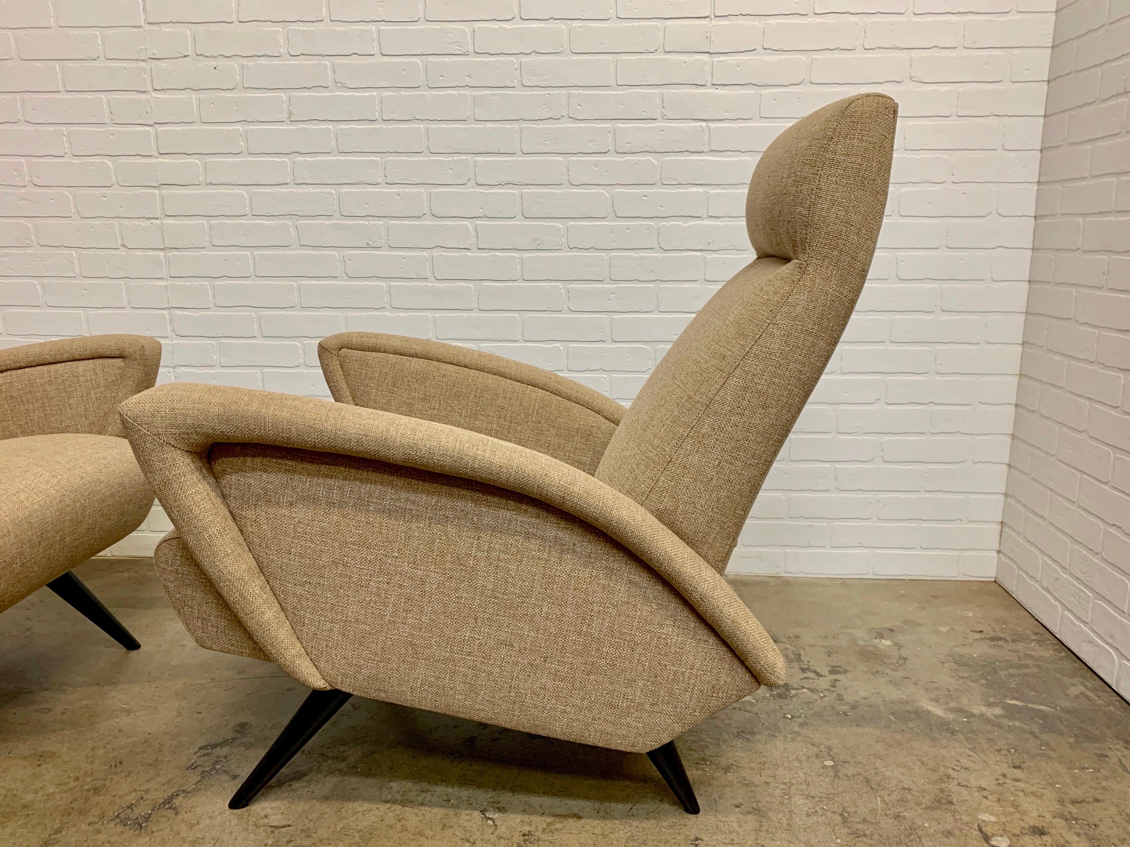 Sculptural Italian Lounge Chairs For Sale 8