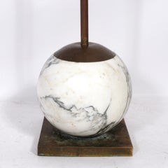 Sculptural Italian Marble Ball Floor Lamp