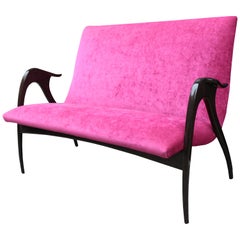 Sculptural Italian Mid-Century Settee by Malatesta and Mason 