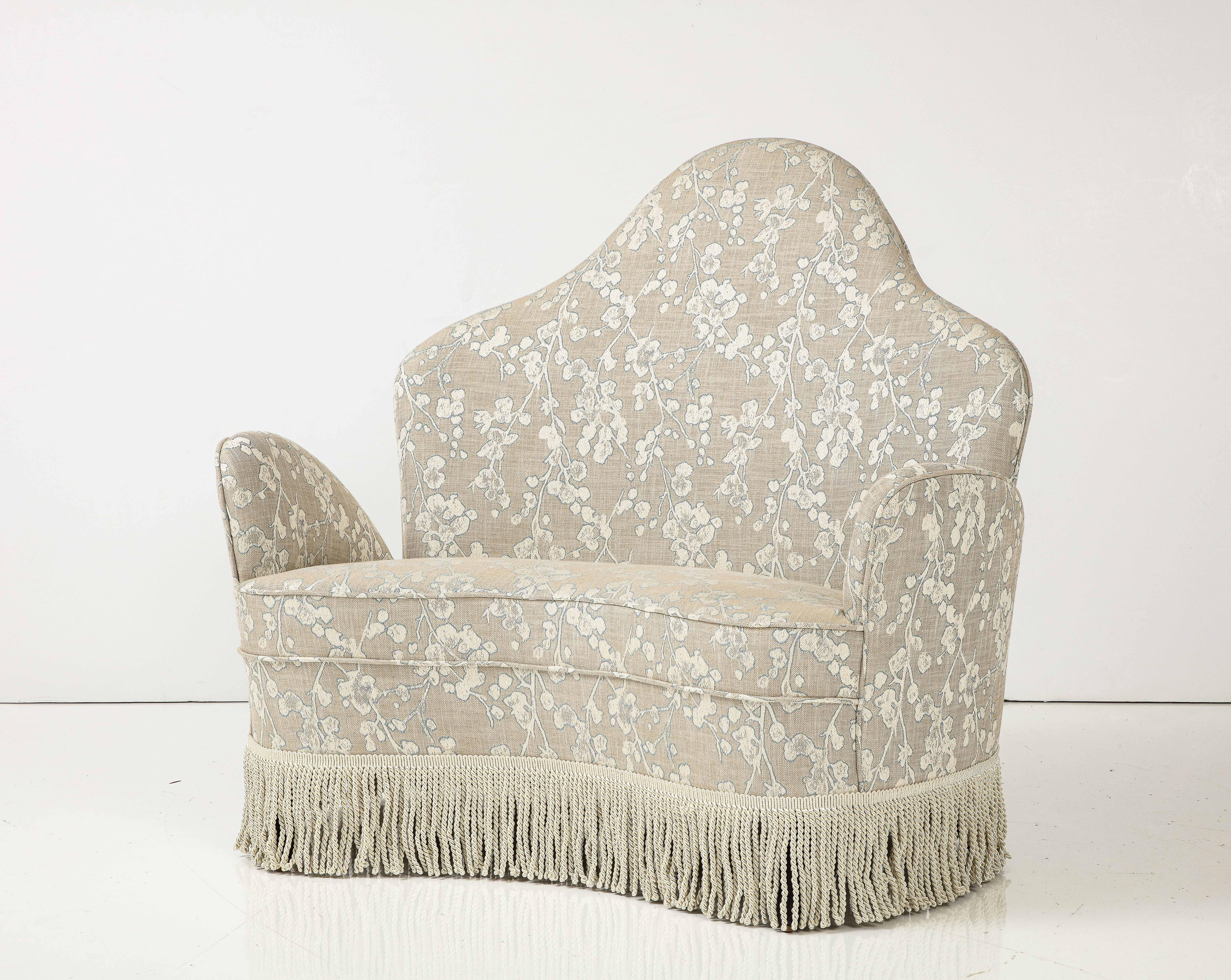 Fauteuil / chaise italienne sculpturale tapissé du milieu du siècle dernier par Fede Cheti  en vente 7