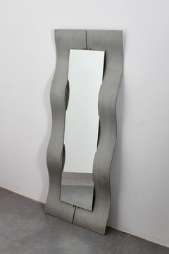 Sculptural Italian Mid-Century Wall Mirror by Lorenzo Burchiellaro