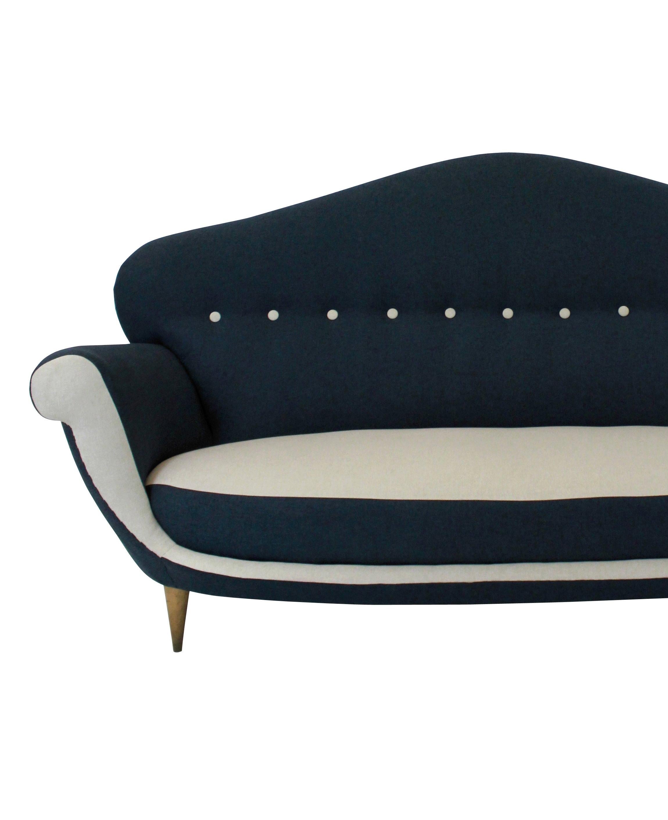 Mid-20th Century Sculptural Italian Midcentury Sofa