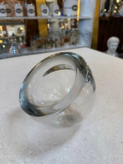 Sculptural Italian Murano Glass Orb Vase, 1970s