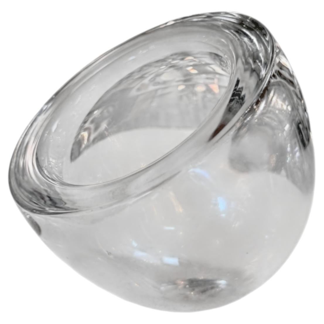 Sculptural Italian Murano Glass Orb Vase, 1970s
