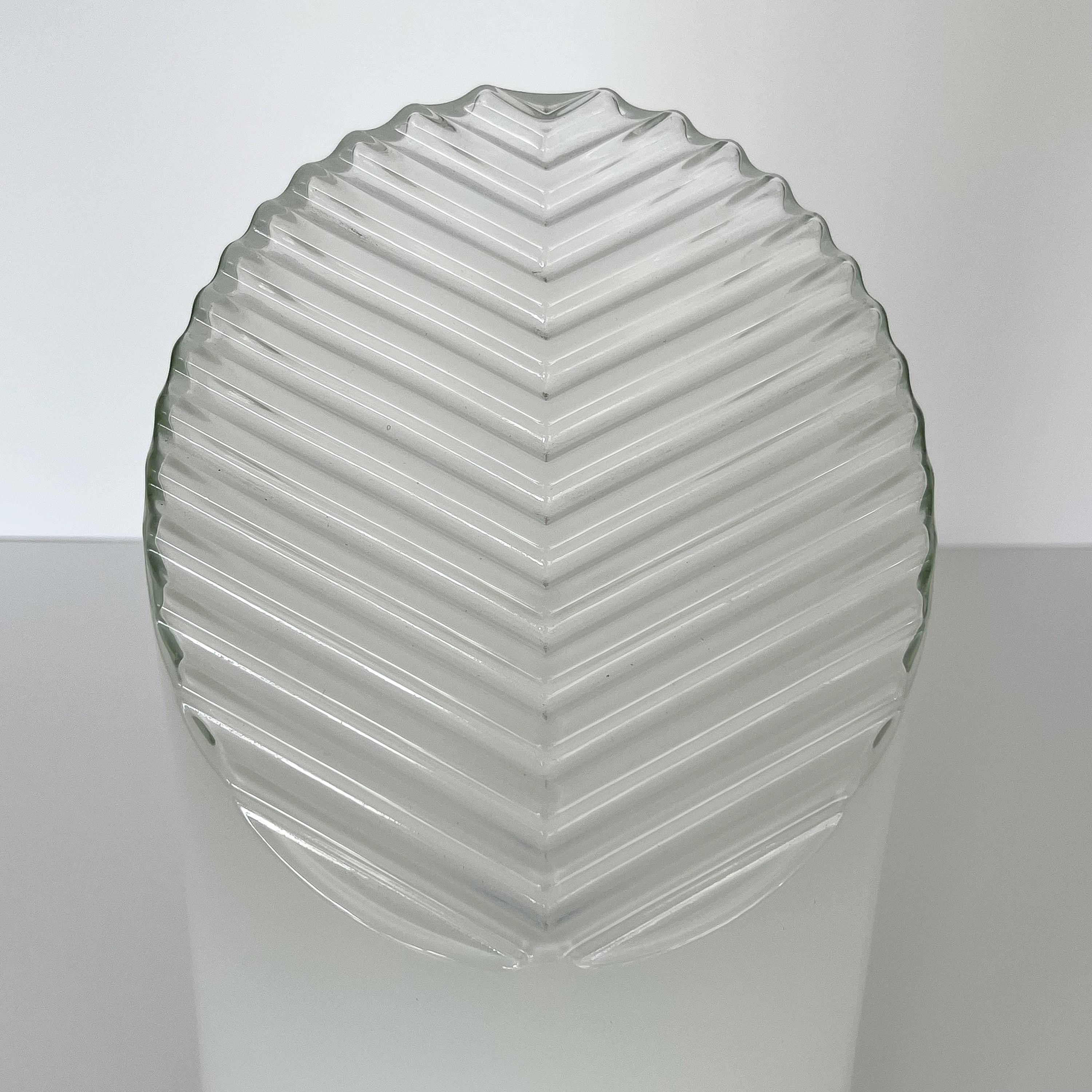  Sculptural Italian White Cased Glass Table Lamp by ITRE 4