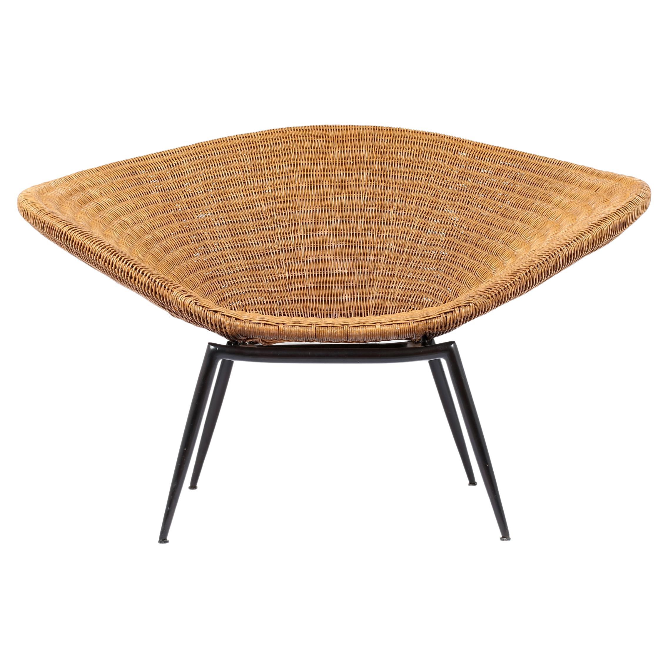 Design Rattan and Wicker Armchair at 1stDibs
