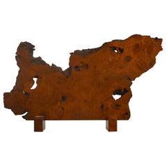 Partition sculpturale japonaise en bois Keyaki dans le style de Nakashima