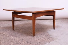 Sculptural Jens Risom Walnut Coffee Table