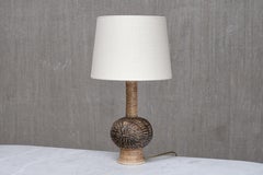 Lampada da tavolo scultorea in gres di Jette Hellerøe, Axella Keramik, Danimarca, anni '60