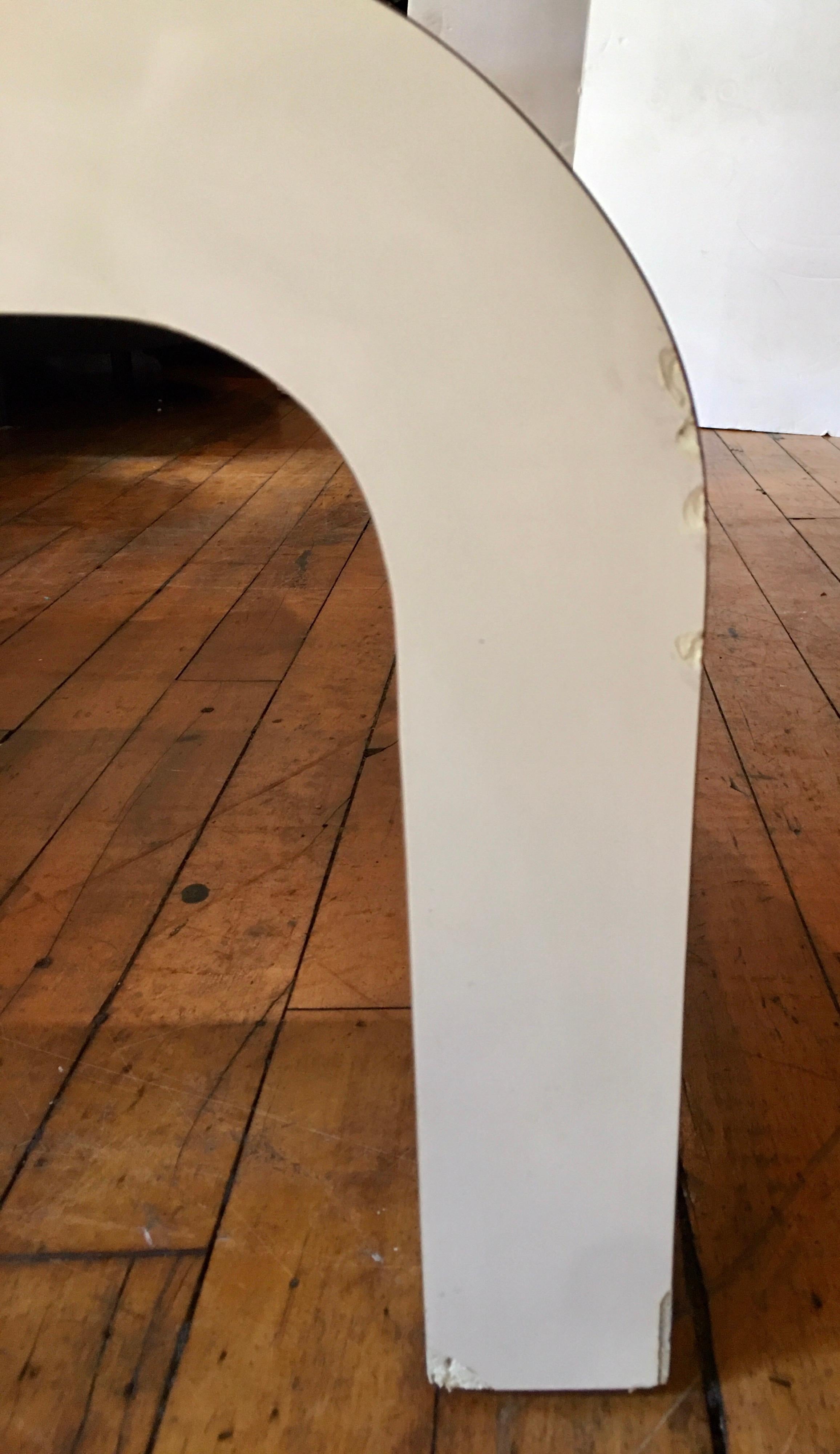 Laminate Sculptural Karl Springer Style Lacquered Waterfall Coffee Table, 1980s
