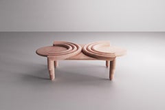 Kipferl Coffee Table, Sculptural, Modern, Pink Marble
