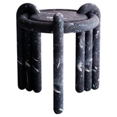Sculptural Kipferl Occasional Table by Lara Bohinc in Nero Marquina Marble