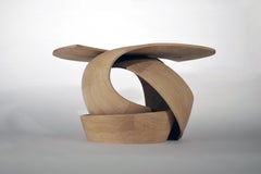 Sculptural 'knotted' side and/or coffee table in oak by a master maker