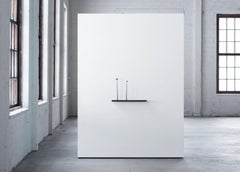 Sculptural Kukkii Shelf in Black Stained Oak by Antrei Hartikainen