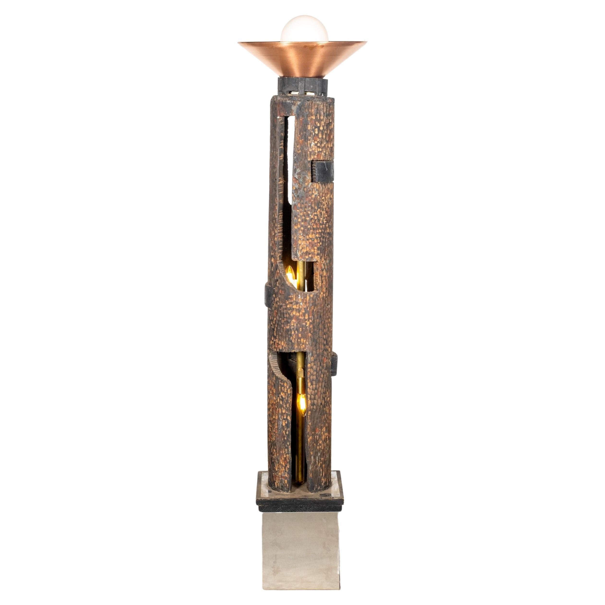 Lampadaire « Labyrinthe » sculptural de Bronka Stern en vente