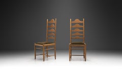 Sculptural Ladder-Back Chairs, Europe first half of the 20th century