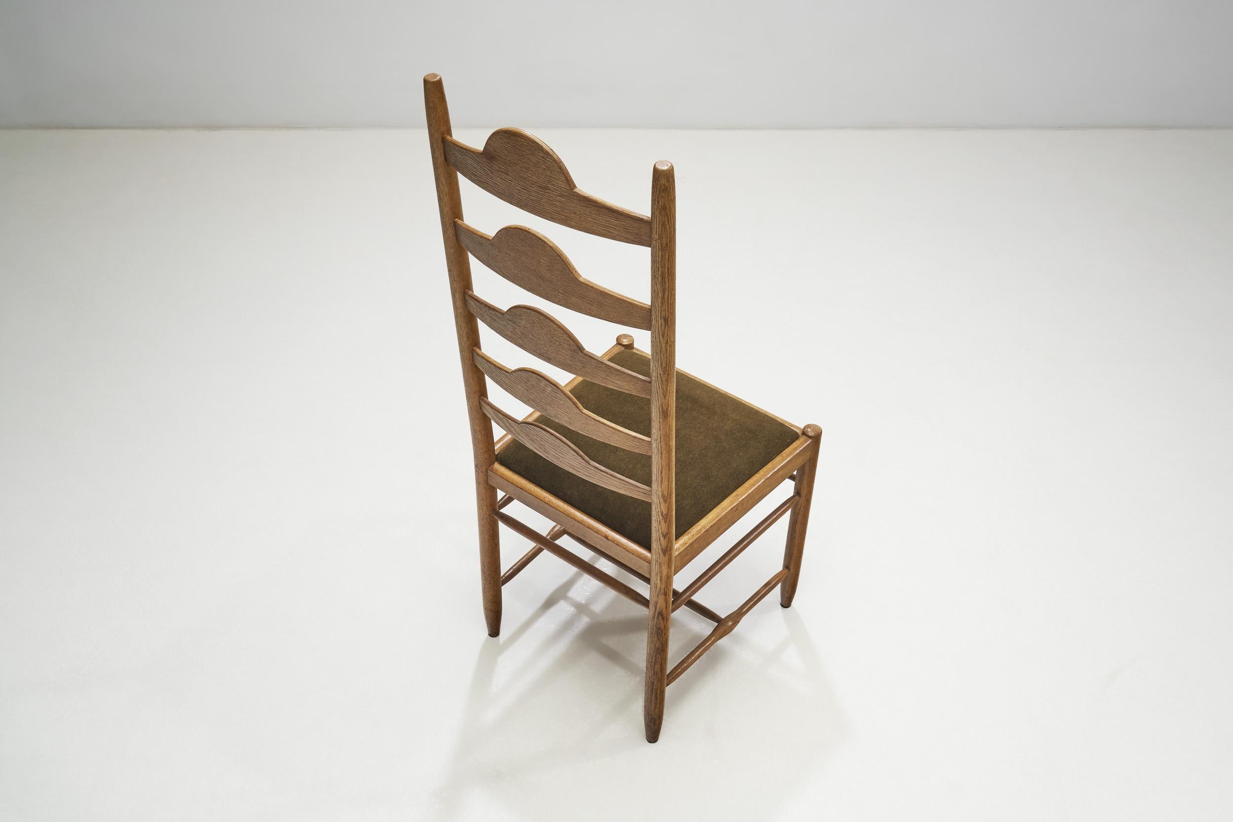 20th Century Sculptural Ladder-Back Chairs, Europe first half of the 20th century For Sale