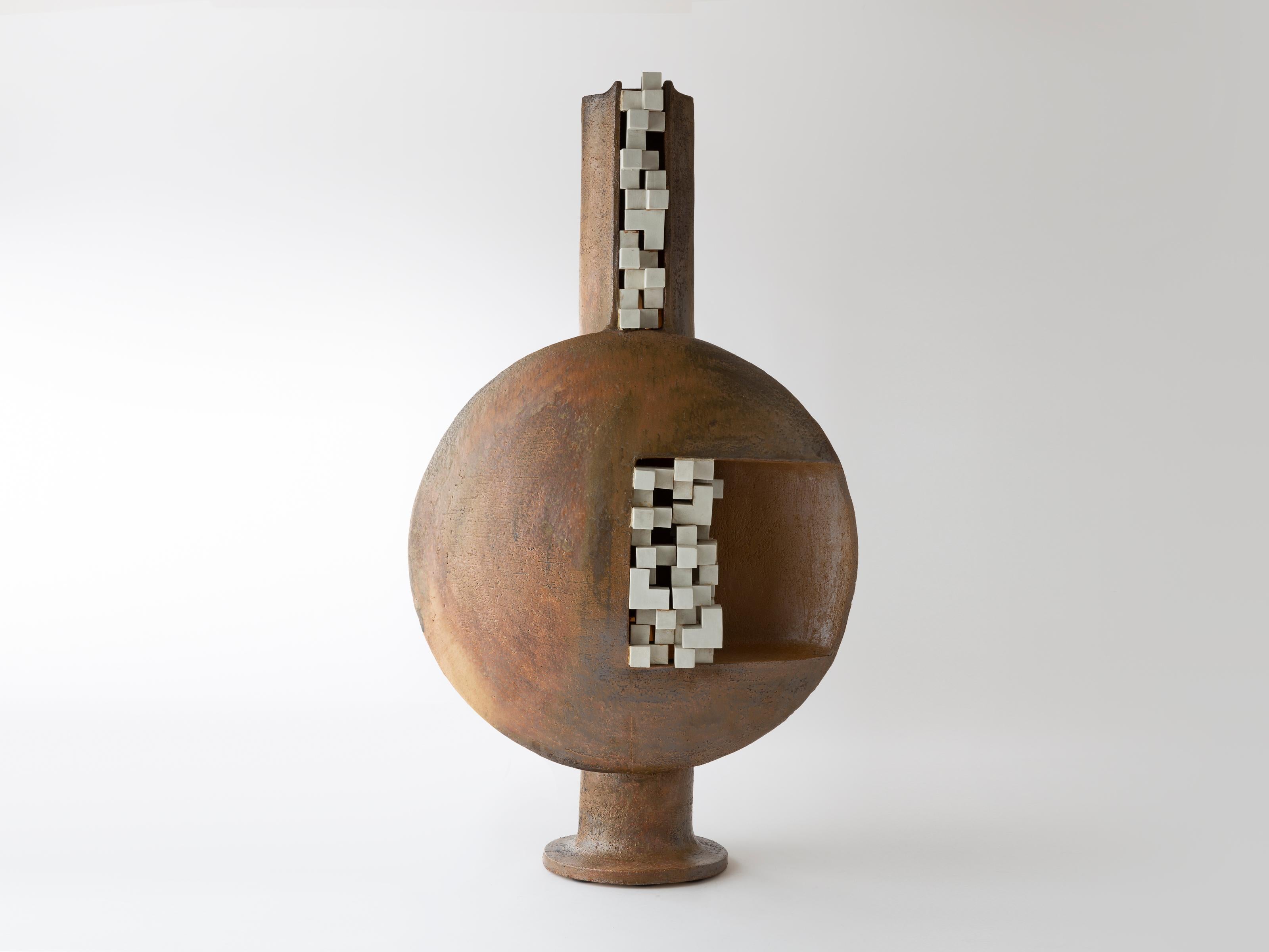 Late 20th Century Sculptural lamp by Jean Derval circa 1970 For Sale