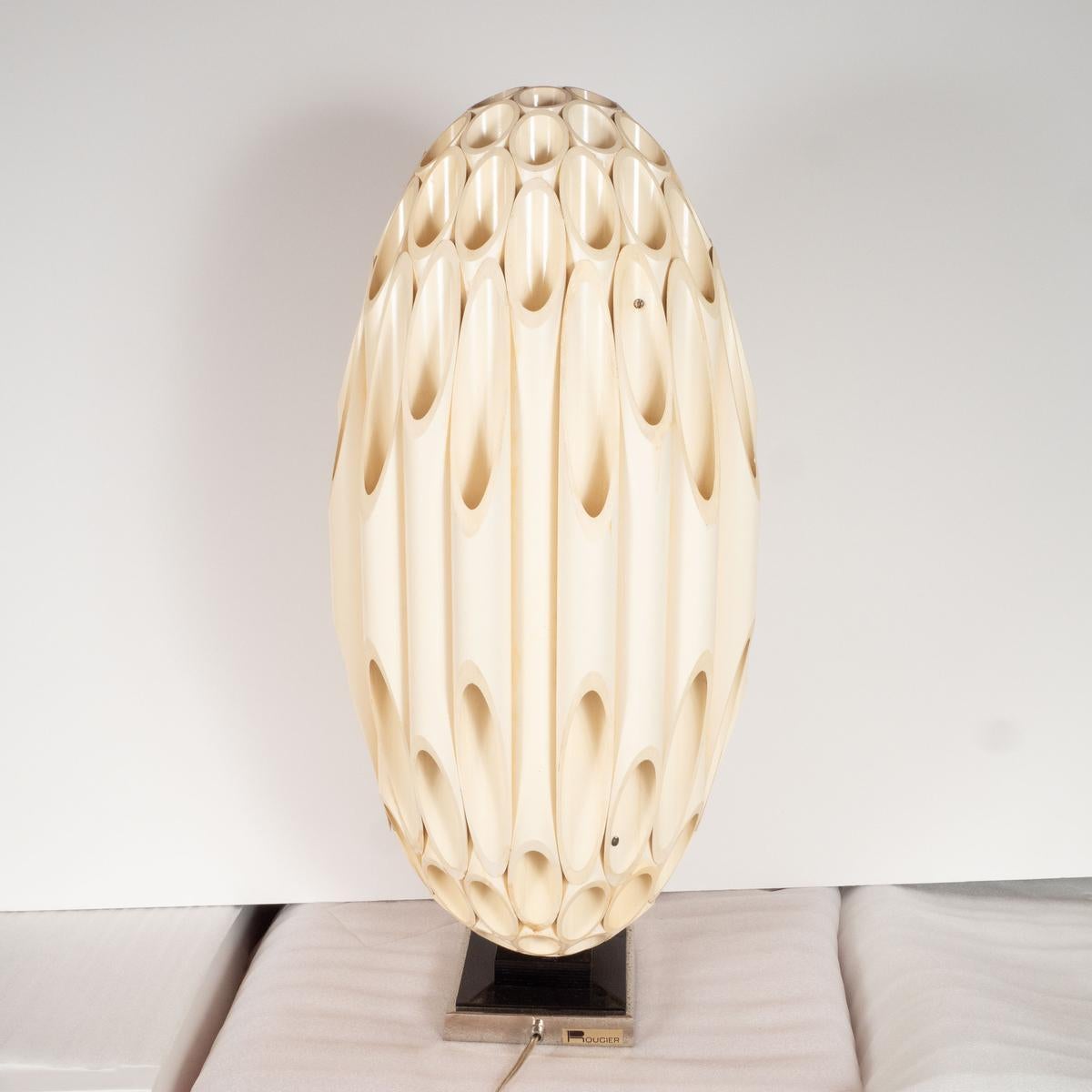 Mid-Century Modern Sculptural Lamp by Rougier For Sale