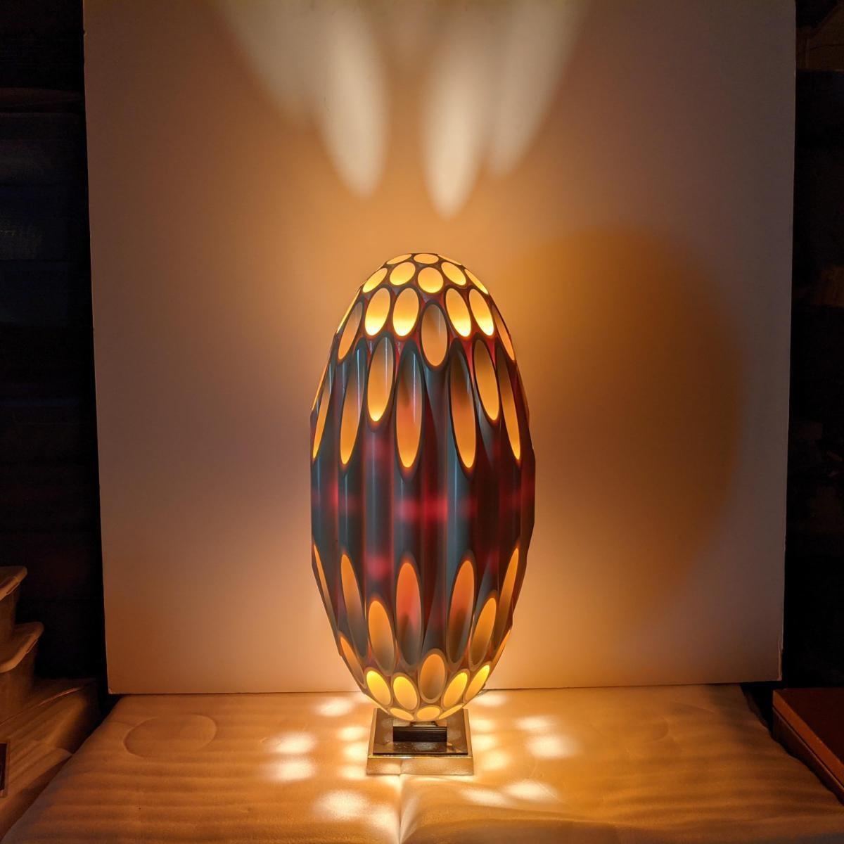 Canadian Sculptural Lamp by Rougier For Sale