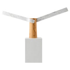 Sculptural Lamp Designed by Carlos Aucejo, made of Marble and Wood.