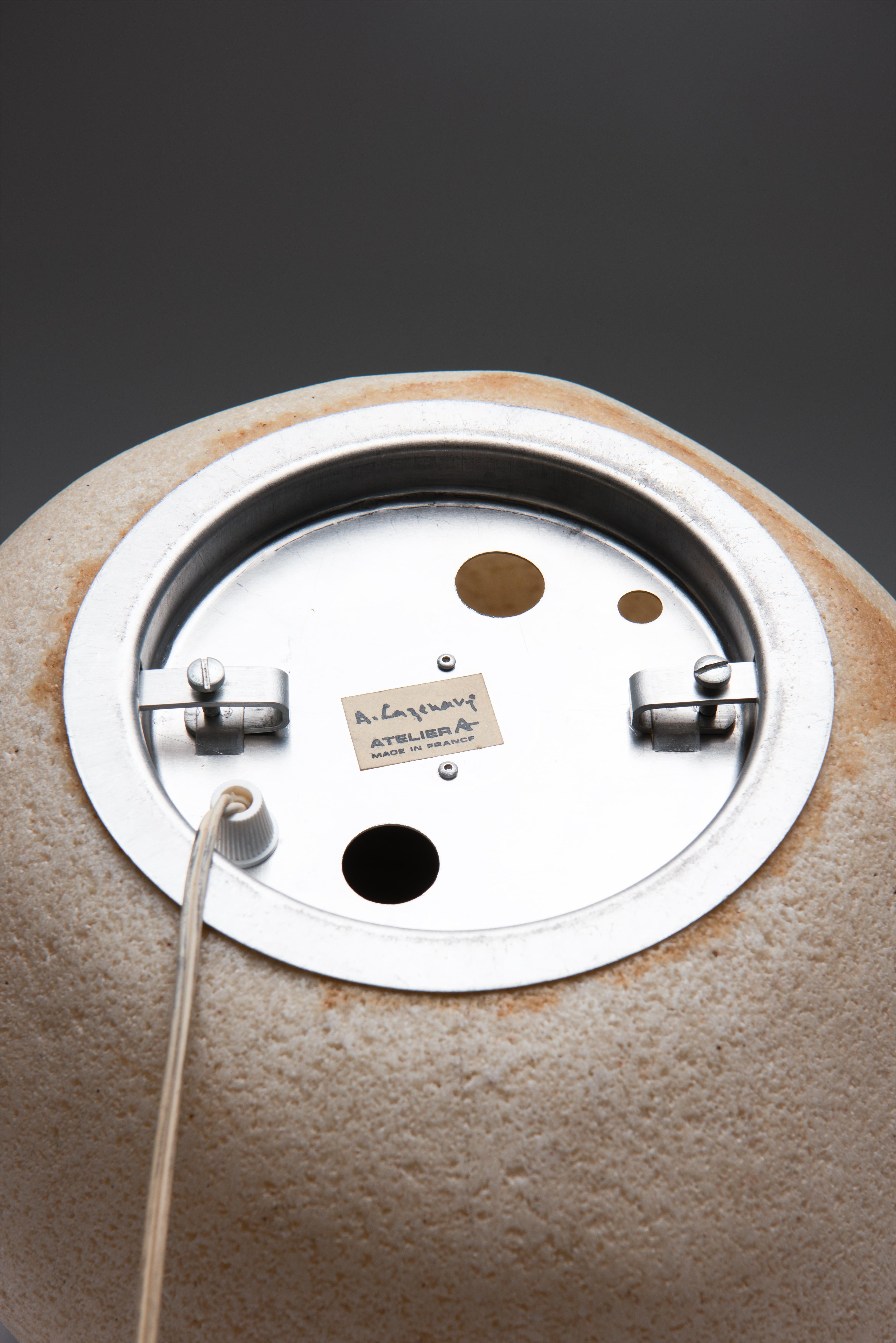20th Century Sculptural Lamp - Dorra - Moon Rock - André Casenave