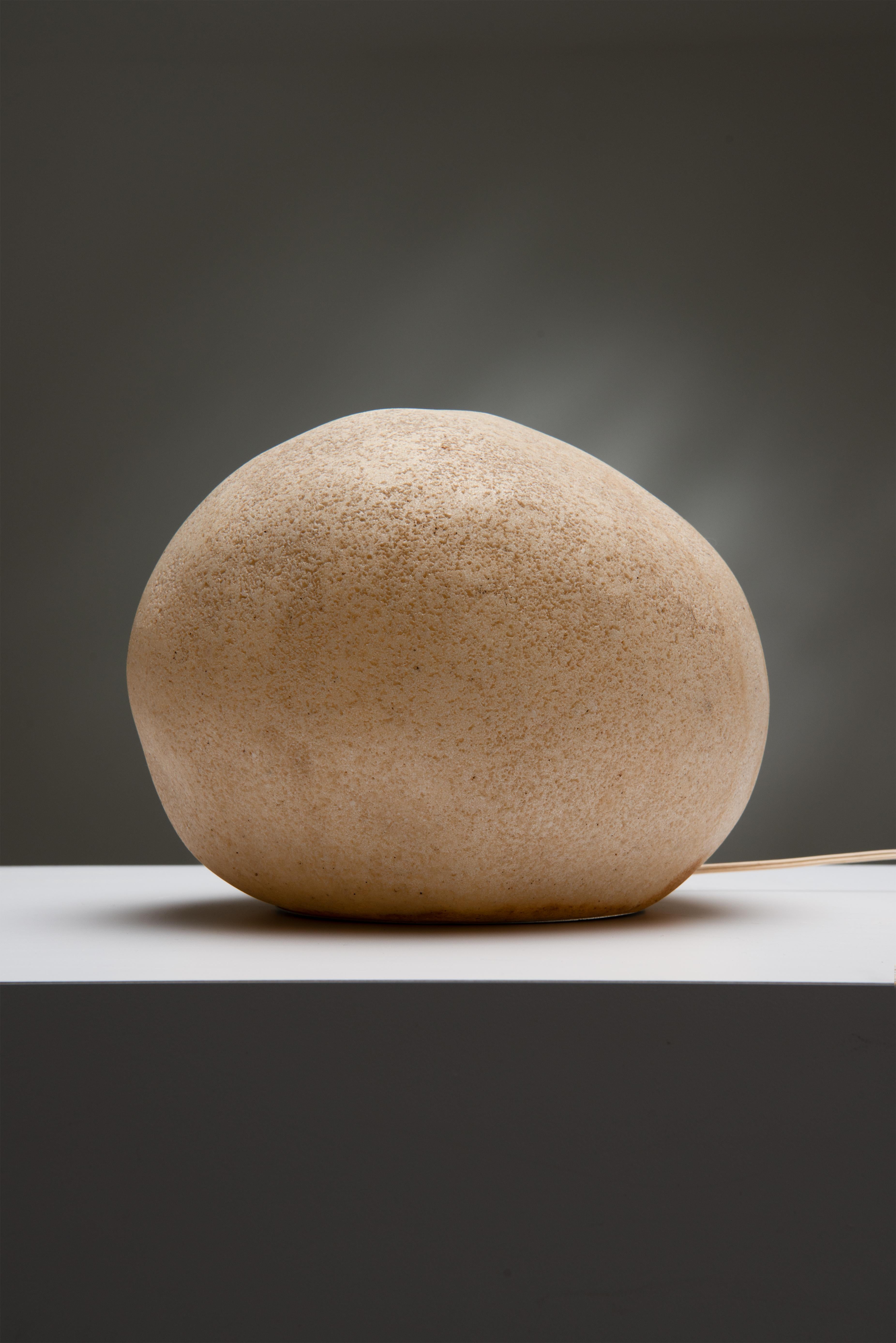 Fiberglass Sculptural Lamp - Dorra - Moon Rock - André Casenave