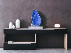 Sculptural Lapis Lazuli on Custom Mirrored Base, Stefano Piccini, Italy