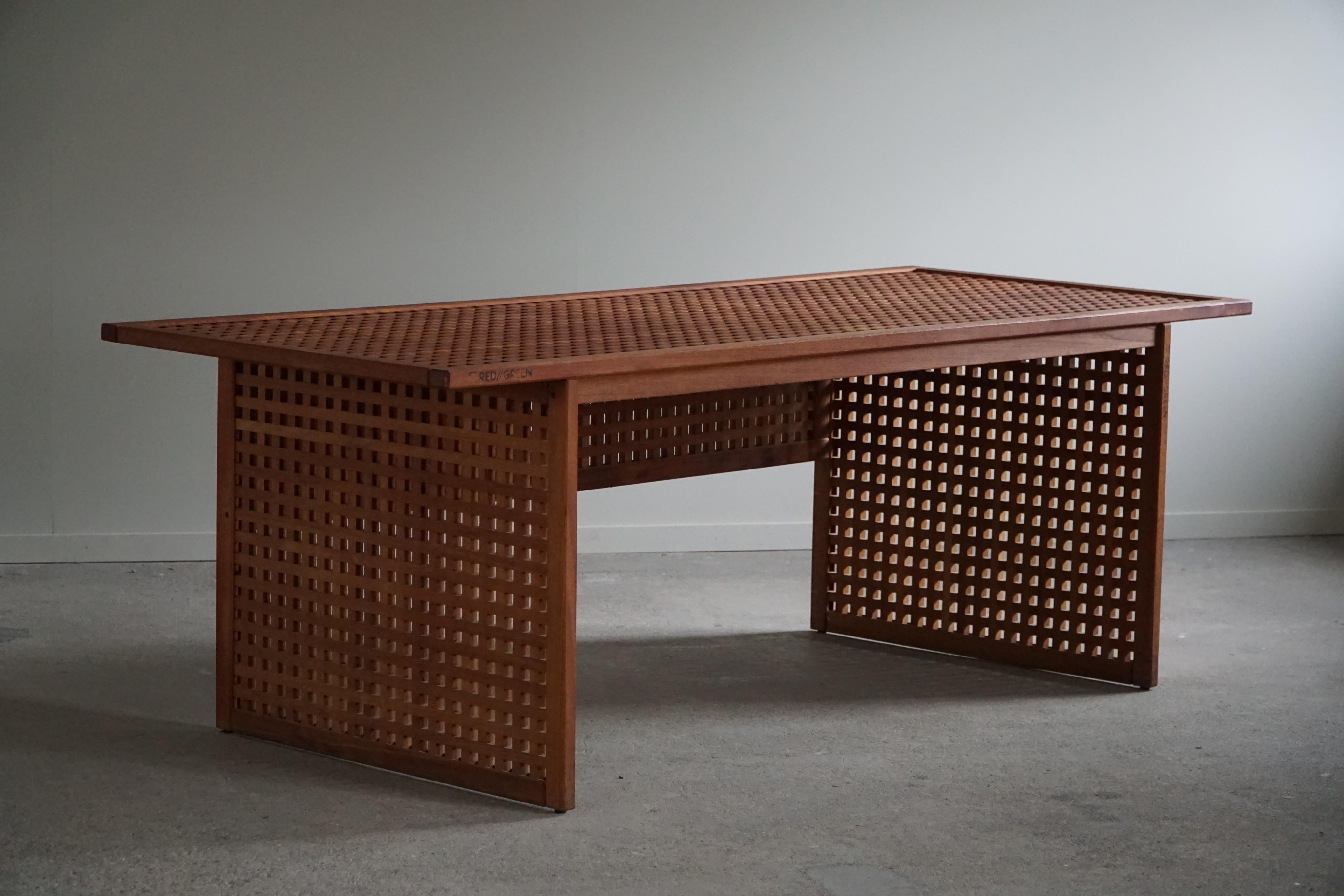 Sculptural Large Desk / Office Table in Teak, Danish Modern Design, 1990s 3