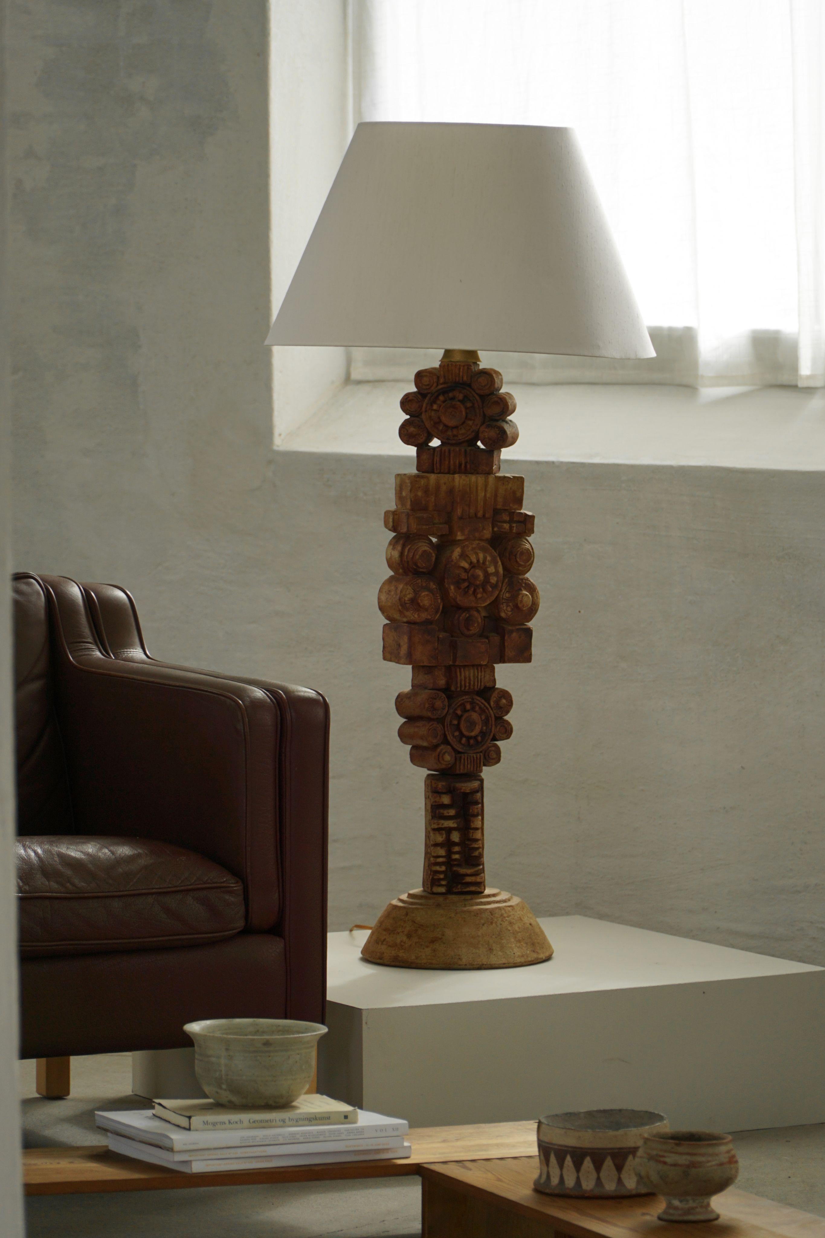 Grande lampe de table sculpturale en grès de Bernard Rooke, Angleterre, années 1960 en vente 2