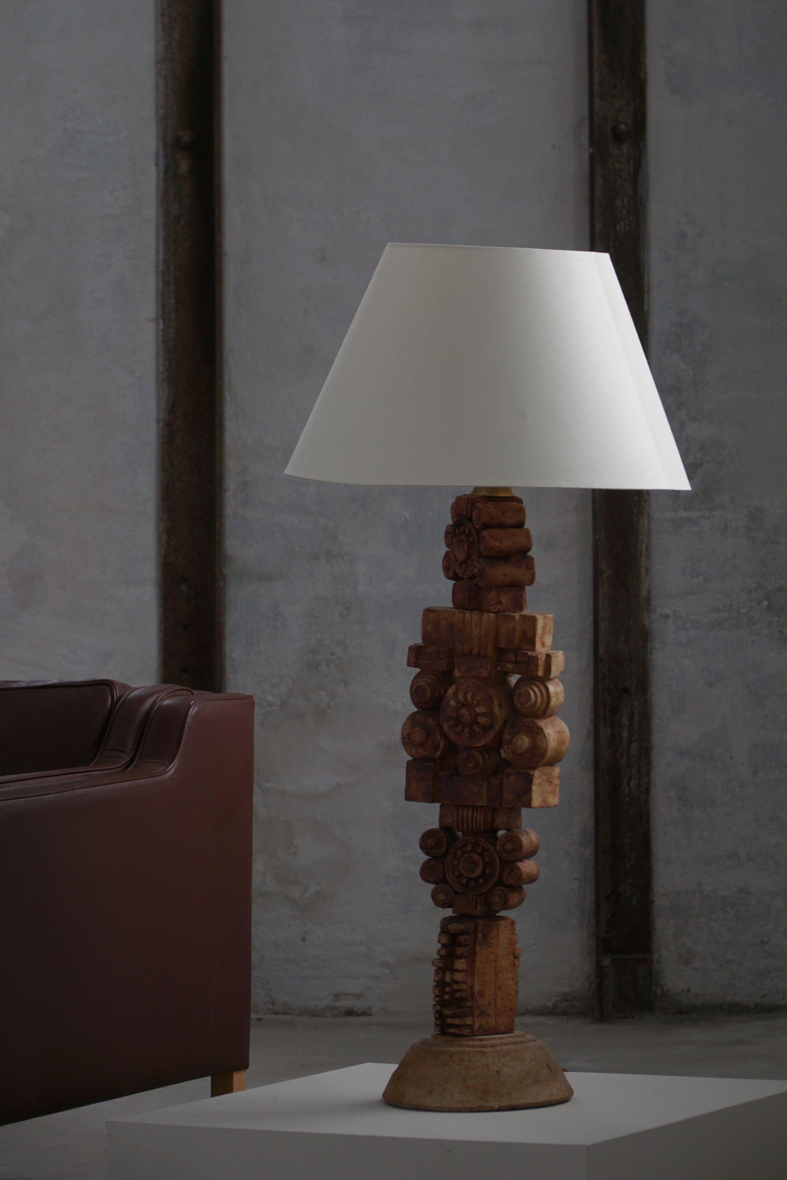 Grande lampe de table sculpturale en grès de Bernard Rooke, Angleterre, années 1960 en vente 5