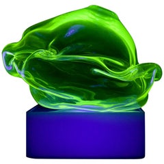 Sculptural Light in Fluorescent Hand Blown Glass by Jeff Zimmerman