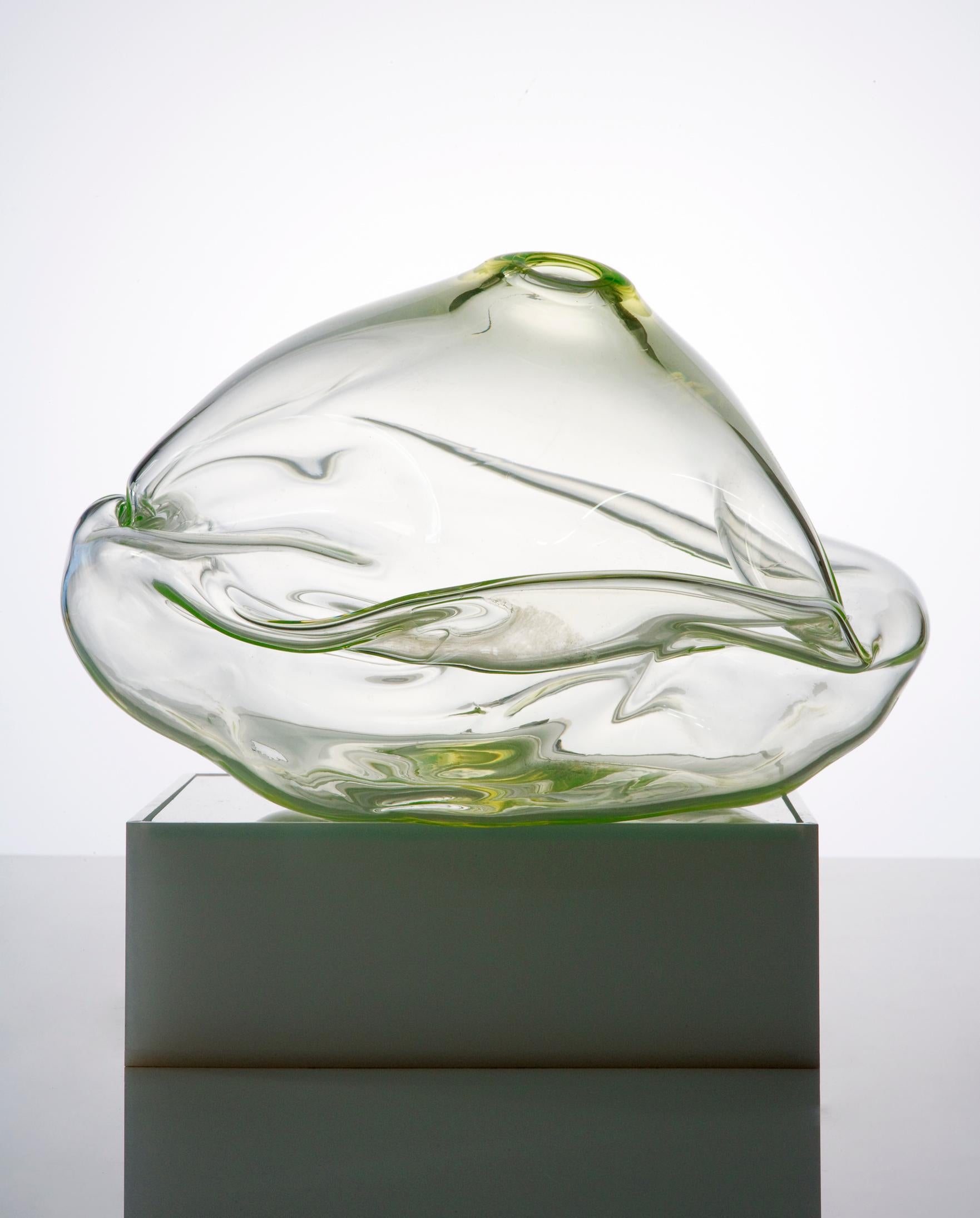 American Sculptural Light in Fluorescent Hand Blown Glass by Jeff Zimmerman
