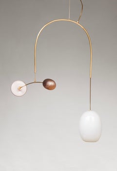 Sculptural Light No. 130, Handblown Glass and Brass, by Milla Vaahtera