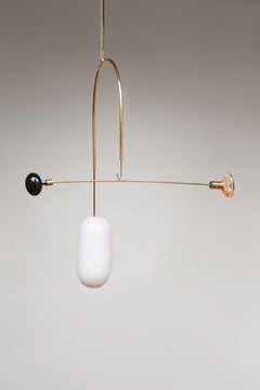 Sculptural Light No. 131, Handblown Glass and Brass, by Milla Vaahtera
