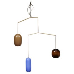 Sculptural Light No. 133, Handblown Glass and Brass, by Milla Vaahtera