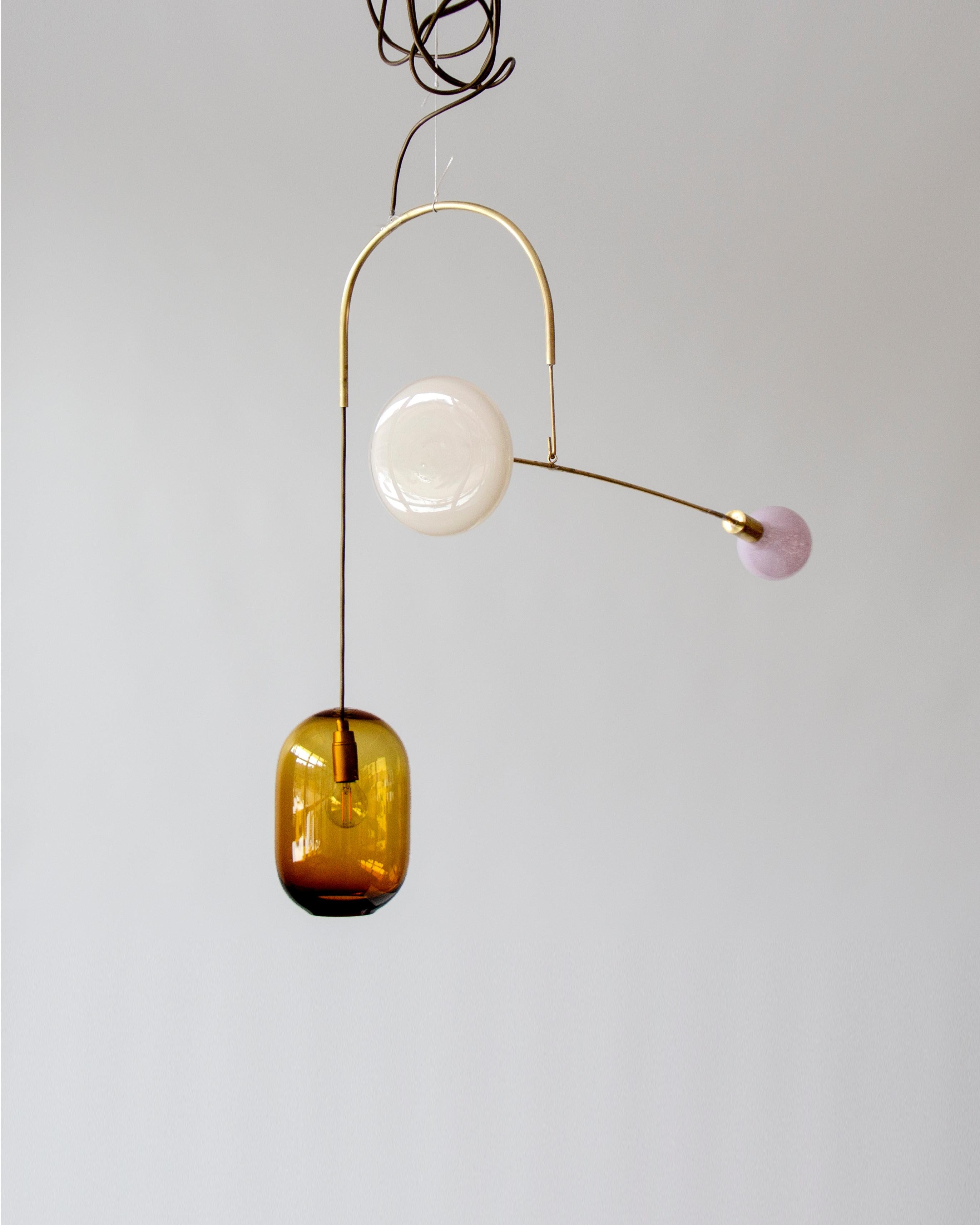 Brass Sculptural Light No. 68 by Milla Vaahtera For Sale